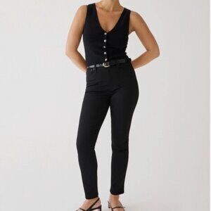 J. Crew Curvy vintage slim straight jean in black- 31T